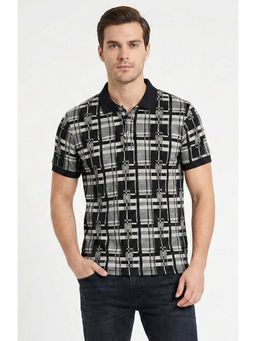 Pierre Carlo - Men Polo Collar T-Shirt Black