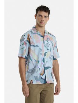 Snitch - Multicolour Abstract Half Sleeves Boxy Party Shirt For Men