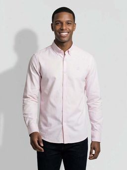 Being Human - Pink Regular Fit Mens Long Sleeves Shirt