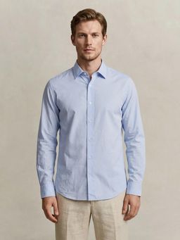GANT - Men Poplin Blue Classic Collar Shirt