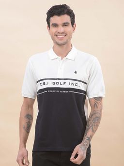 Cantabil - Colourblock Polo T-Shirt For Men Breathable And Soft Regular Fit