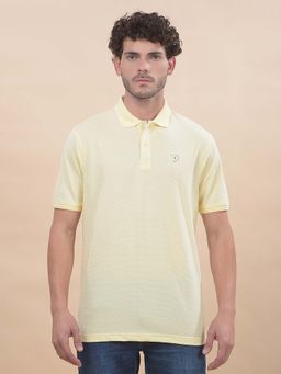 Cantabil - Solid Polo T-Shirt For Men Breathable And Soft Regular Fit Yellow