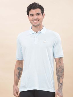 Cantabil - Solid Polo T-Shirt For Men Breathable And Soft Regular Fit Blue