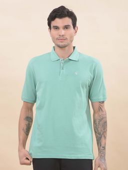 Cantabil - Solid Polo T-Shirt For Men Breathable And Soft Regular Fit Green