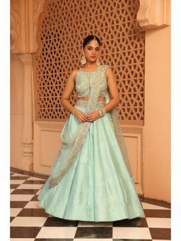 Sheetal Batra - Afsa - Misty Green Lehenga With Blouse And Dupatta Set