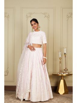 Sheetal Batra - Myra - Pearl Blush Pink Lehenga With Blouse And Dupatta Set
