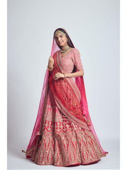 Sheetal Batra - Pakeezah- Crimson Red Zardozi Lehenga , Blouse And Dupatta