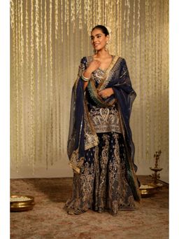 Sheetal Batra - Tarini Bhatia In Aafiya - Blue Kurta , Sharara And Dupatta Set