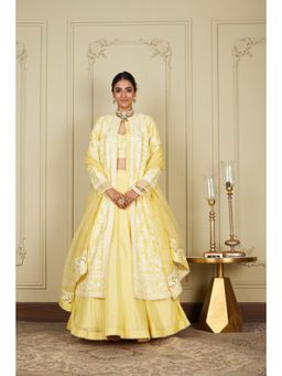 Sheetal Batra - Zahria - Lemon Yellow Jacket, Lehenga With Blouse And Dupatta