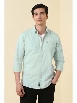 Allen Solly - Men Green Print Full Sleeves Casual Shirt