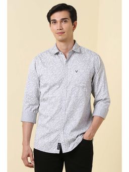 Allen Solly - Men Grey Print Full Sleeves Casual Shirt