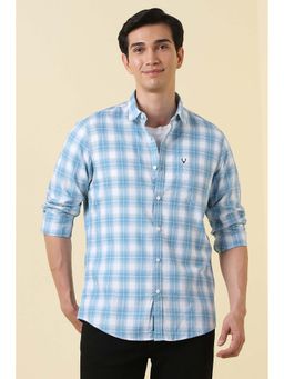 Allen Solly - Men Blue Check Full Sleeves Casual Shirt
