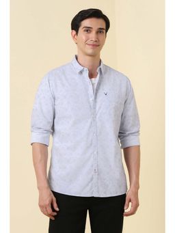 Allen Solly - Men Light Blue Print Full Sleeves Casual Shirt