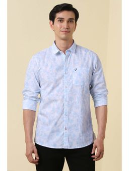 Allen Solly - Men Aqua Print Full Sleeves Casual Shirt