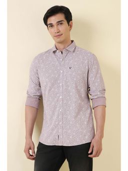 Allen Solly - Men Pink Print Full Sleeves Casual Shirt