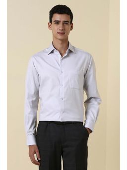 Allen Solly - Men White Textured Full Sleeves Formal Shirt