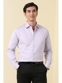 Allen Solly - Men Purple Textured Full Sleeves Formal Shirt