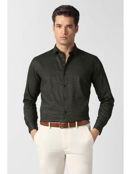 Van Heusen - Men Black Print Full Sleeves Formal Shirt