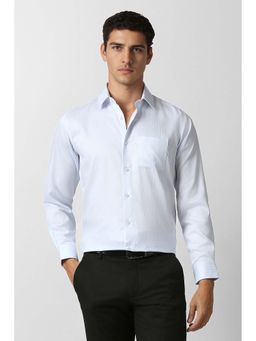 Van Heusen - Men Blue Stripe Full Sleeves Formal Shirt