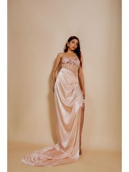 Masumi Mewawalla - Peach Embroidered Dress