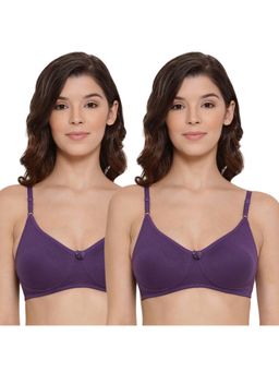 Lyra - Women's Non-padded T-shirt Bra Violet Pack Of 2 - Purple