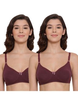 Lyra - Women's Non-padded T-shirt Bra 513 Pack Of 2 - Purple