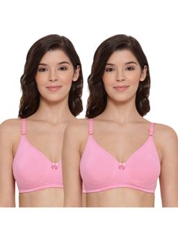 Lyra - Women's Non-padded T-shirt Bra 513 Baby Pack Of 2 - Pink
