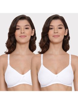 Lyra - Women's Padded Support Bra 514 Pack Of 2 - White