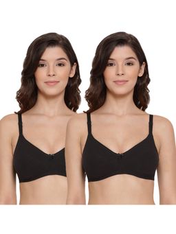 Lyra - Women's Padded Support Bra 514 Pack Of 2 - Black