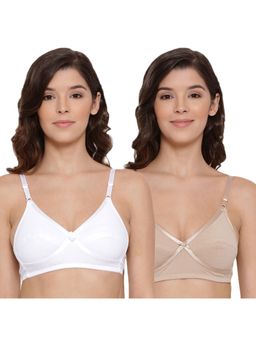 Lyra - Women's Cross Over Comfort Bra 502 Pack Of 2 - Multi-Color