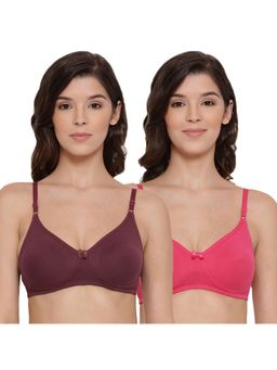Lyra - Women's Non-padded T-shirt Bra Pack Of 2 - Multi-Color