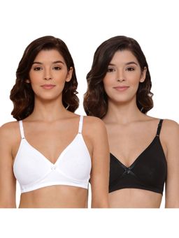 Lyra - Women's Cross Over Moulded Bra 512 Pack Of 2 - Multi-Color