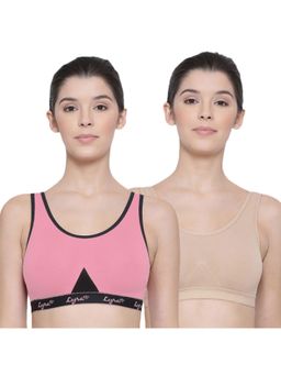 Lyra - Women's Non-padded Sports Bra Pack Of 2 - Multi-Color
