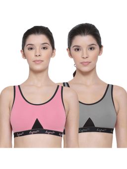 Lyra - Women's Non-padded Sports Bra Pack Of 2 - Multi-Color