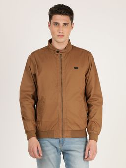 Lee - Men Brown Solid Jacket (Regular)