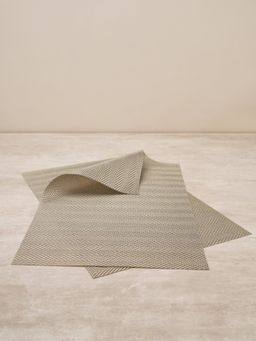 Pure Home + Living - Beige Herringbone Design PVC Placemats