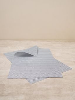 Pure Home + Living - Silver Herringbone Design PVC Placemats