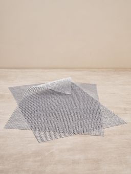 Pure Home + Living - Silver Checkered Design PVC Placemats