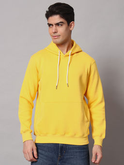Obaan - Mens Yellow Solid Hoodie