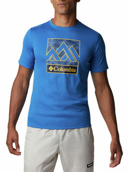 Columbia - Mens Blue Omni-Freeze Zero Rules Short Sleeve Graphic Tshirt