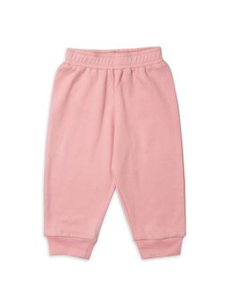 My Milestones - Solid Joggers with Patch Pocket & Embroidered - Peach
