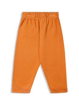 My Milestones - Embroidered Joggers with Back Pocket - Orange