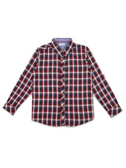 My Milestones - Checks Full Sleeves Shirt - Red