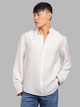 ROOKIES - White Solid Rayon Slim Short Kurta