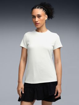 Puma - Women Round Neck Light Grey T-shirt