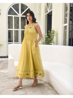 Taro India - Oyster Yellow dress