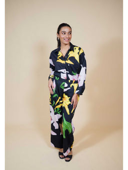 Beyond Tara - Black Printed Iris Co-Ord (Set of 2)