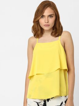 VERO MODA - Women Solid Yellow Top