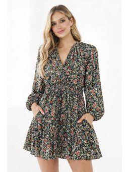NOBARR - Women's Plus Size Floral Printed Fit and Flare Mini Dress