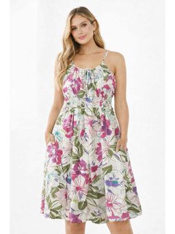 NOBARR - Women's Floral Cotton Viscose Fit and Flare Dress